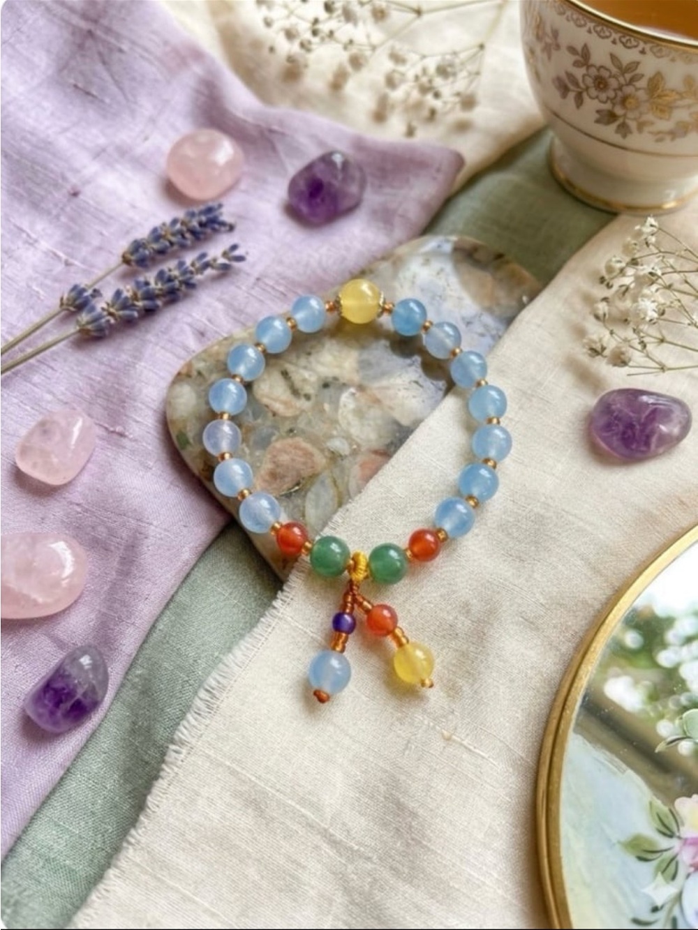 Aquamarine and Jade Bracelet HQ